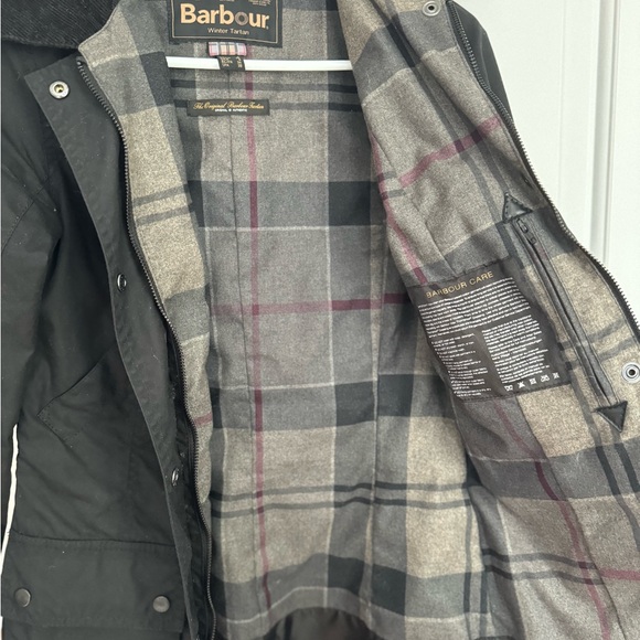 Barbour Straiton Wax Jacket Black Size 4 - Picture 3 of 4